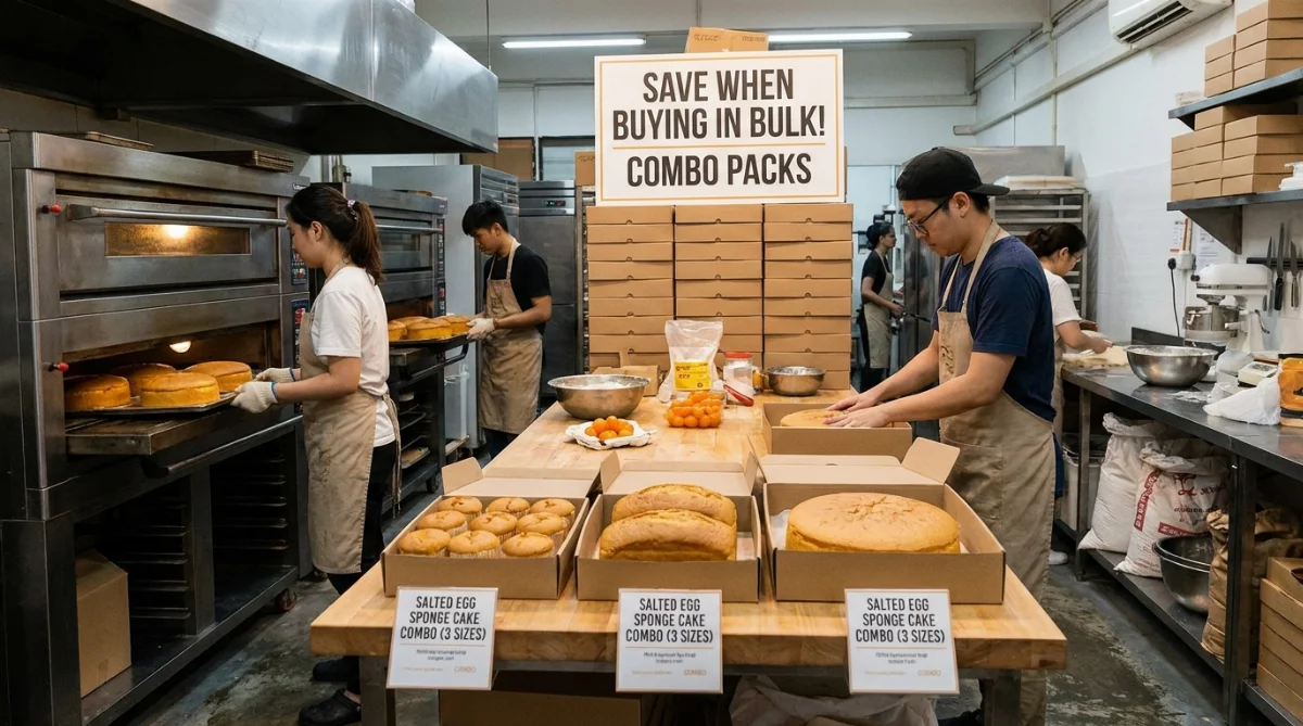 Ưu đãi combo bánh bông lan trứng muối hấp dẫn tại Duc Do Bakery