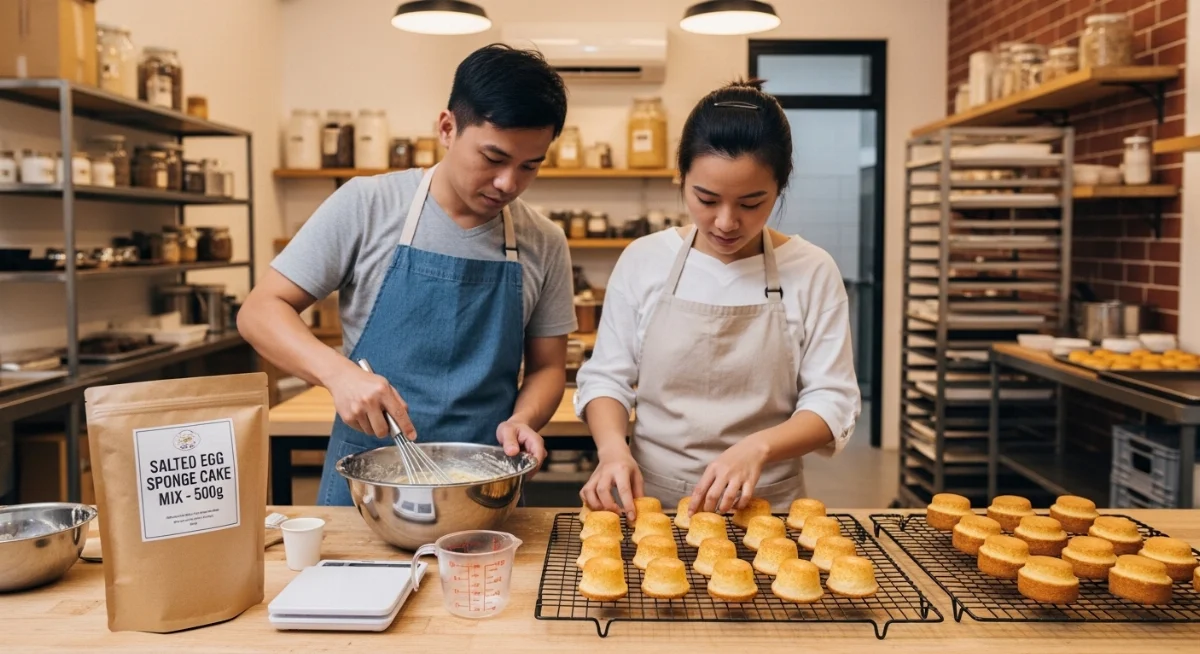 Bánh bông lan trứng muối 500g nhỏ gọn cho mọi dịp đặc biệt