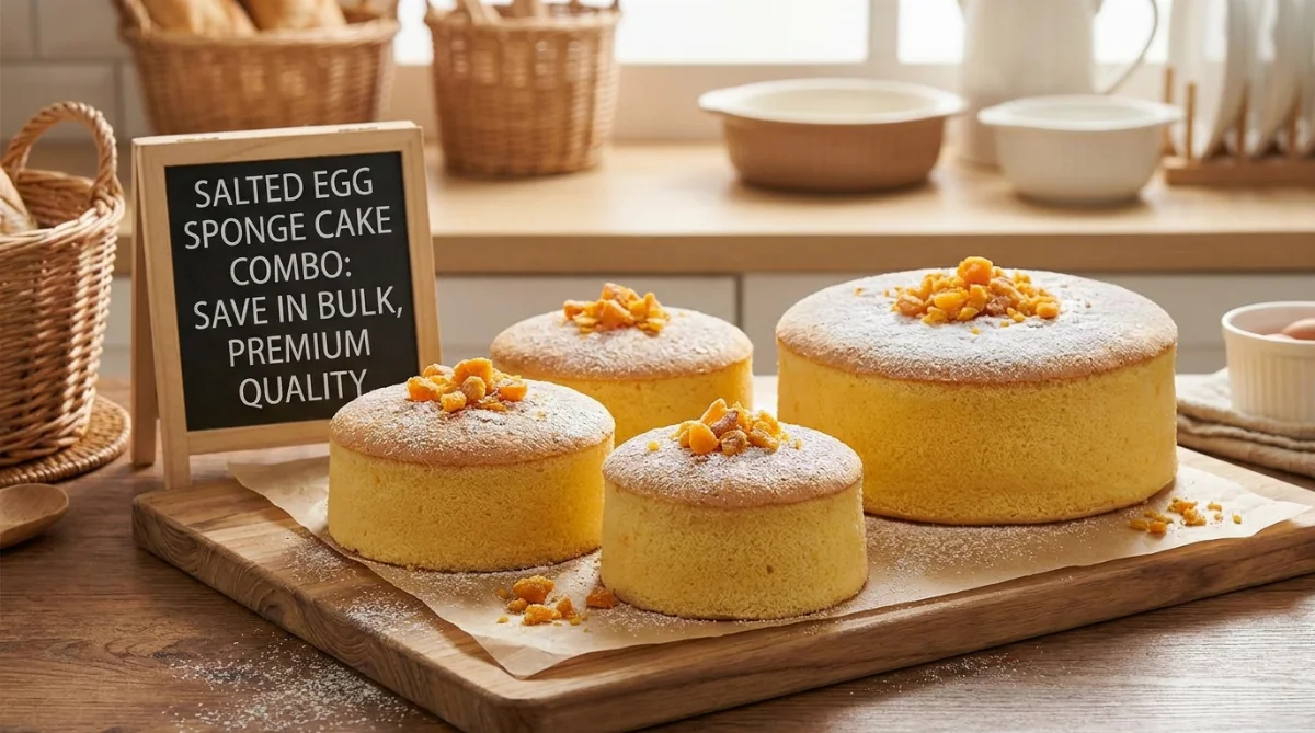 Bánh bông lan trứng muối combo thơm ngon đa dạng kích cỡ