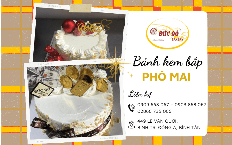 bánh kem bắp phô mai