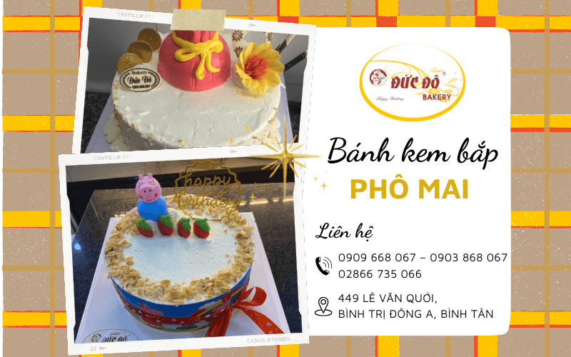 bánh kem bắp phô mai